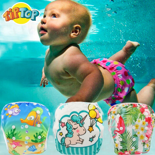 Maillot bébé / Couche-culotte de piscine ajustable et réutilisable